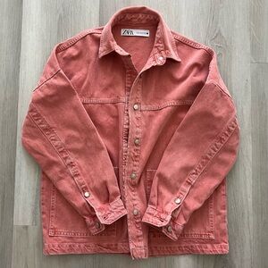 Zara Coral Utility Shacket